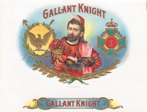 Cigar Box Label Gallant Knight - <b>Not Actual Cigars</b>